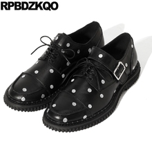 High Quality Metal Luxury Runway Slip On Rubber Famous Genuine Leather Summer Men Shoe Italy Brand Oxfords Casual Real Polka Dot 2024 - buy cheap