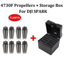 Caja de almacenamiento de hélices plegables, 4 pares de hélices Spark 4730F 4730S, para piezas de hélice DJI Spark 2024 - compra barato