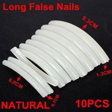 High Quanlity 10pcs 10 Sizes Natural Colors Long False Nails Acrylic Nails UV Gel Acrylic False Nail Art long Tips 2024 - buy cheap