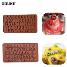 Silicone Chocolate Mold English Letter Number Chocolate Baking Tool Silicone Cake Jelly Candy Mould DIY Epoxy Resin Homemade 2024 - buy cheap