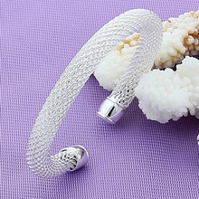 Alta qualidade 925 prata esterlina clássica feminina pulseira redonda & pulseira joia da moda 2024 - compre barato