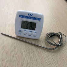 Цифровой Кухонный Термометр для барбекю-50C-300 градусов, бытовой электронный измеритель температуры с ЖК-дисплеем, таймер, сигнализация, зонд 15 мм 2024 - купить недорого
