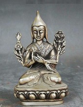 YM  308  Tibetan Buddhism Temple Fane Silver Evil Guard Je Tsongkhapa Buddha Statue 2024 - buy cheap