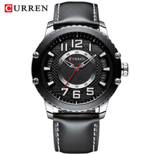 CURREN Mens Watches Casual Leather Watch for Men Sport Quartz Wristwatches Clock Male Military Waterproof Watches Relojes Hombr 2024 - buy cheap