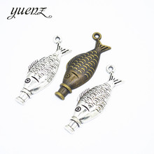 YuenZ 5 шт. подвески в форме рыбы антикварные металлические подвески для изготовления ювелирных изделий браслет ожерелье ручной работы 43*14 мм D788 2024 - купить недорого