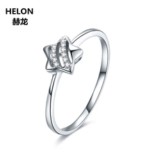 100% SI/H кольцо для помолвки с натуральными бриллиантами для женщин, однотонное кольцо из белого золота 14 к, обручальное кольцо с юбилеем, Звездные ювелирные украшения, подарок 2024 - купить недорого