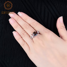 Женское кольцо из стерлингового серебра 925 пробы, обручальное кольцо с натуральным дымчатым кварцем 3,67 карат, ювелирные украшения из драгоценных камней 2024 - купить недорого
