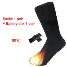 Heated Socks Double Layer Heated Stocking Electric 3V Rechargeable Feet Warmer Heater Fishing Hiking Cycling Sports Socks 2024 - buy cheap