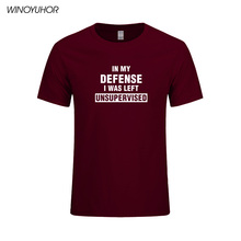 In My Defense-Camiseta sin supervisión para hombre, camisa de moda de Hip Hop, regalo divertido sarcástico 2024 - compra barato