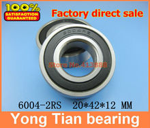 200pcs free shipping Wholesale deep groove ball bearing double rubber sealing cover 6004-2RS 20*42*12 mm 2024 - buy cheap