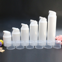 Botella con bomba de esencia blanca, botellas de plástico sin aire para loción, champú, baño, contenedor de cosméticos, 100 unids/lote 2024 - compra barato