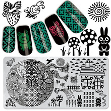 1 PC 12*6CM Mixed Design Stainless Steel Nail Art Stamping Plates Rectangular Image Template DIY Manicure Stencils Tools 2024 - buy cheap