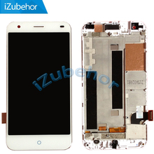 5.0 inch display screen For ZTE Blade S6 LCD+ touch screen digitizer assembly+Frame white free shipping;100% tested 2024 - buy cheap