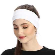 Solid Ribbed Headband For Women 7cm Rib Hairband Girls Hair Accessories Ladies Female Flat Elastic Hair Bands Turban Wraps DQ742 2024 - buy cheap