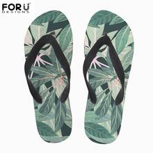 FORUDESIGNS Tropical Plants Summer 3D Print Slippers Women Casual Fashion Flip Flops Female Ladies Home Flip Flops for Student 2024 - buy cheap