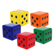 Esponja dados espuma dot jogando cubos para o ensino de matemática ventilação brinquedo educação brinquedo 8 cm multicolorido entretenimento diques 2024 - compre barato