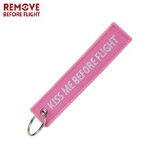 Fashion Keychain Bijoux Kiss Me Before Flight llaveros Keychains Embroidery Key Fobs OEM ATV Car Key Chains for Motorcycle Cars 2024 - buy cheap