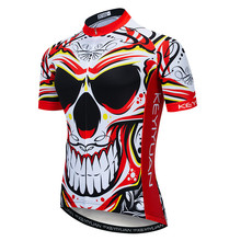 Keyiyuan Red Skull Cycling Jersey 2019 Pro Team Mountain Bike Shirt MTB Jersey Summer Men Quick Dry Bicycle Jersey Ropa Ciclismo 2024 - buy cheap