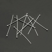 Doreen Box Lovely 400 PCs шарик серебряного цвета Head Pins находка 30x0,7 мм (21 калибр) (B03979) 2024 - купить недорого