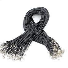 (100 pieces/lot ) 2mm Diameter Black Waxed Thread Polyester cord Necklace cord (45cm+5cm length) 2024 - buy cheap