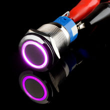 EE. UU. Soporte 12V 5A 19mm, colores Interruptor de luz LED, accesorios para coche, Ojo de Ángel, botón de Metal, interruptor de palanca 2024 - compra barato