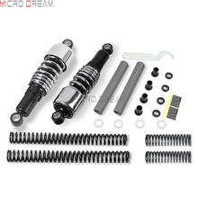 Chrome/Black Motorcycle Lowering Absorb Kit For Harley Sportster 1200 883 Iron Forty-Eight SuperLow 10.5'' Progressive Shocks 2024 - buy cheap