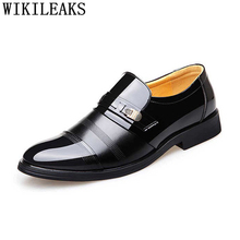 Coiffeur Patent Leather Loafers Boots Men Italian Dress Shoes Men Elevator Shoes For Men Formal Shoes Leather Erkek Ayakkabi 2024 - buy cheap