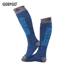 Зимние теплые лыжные носки GOBYGO для мужчин и женщин, Плотные хлопковые спортивные носки для сноуборда, велоспорта, лыж, теплые длинные носки 2024 - купить недорого