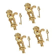 4Sets Dollhouse Miniature Alloy Door Locks with Keys for 1/12 Dollhouse Accs 2024 - buy cheap