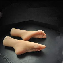 NEW little 8 years girl  fake foot, silicone foot model, shoe model,mannequins female sexy feet in silicon for underwear model 2024 - buy cheap