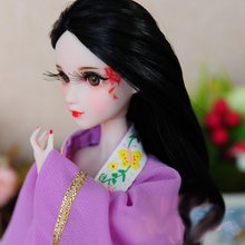 Голова куклы/длинные черные волосы 3D глаза реальные ресницы ручной рисунок макияж голова аксессуары DIY для Xinyi OB белая кожа кукла 2024 - купить недорого