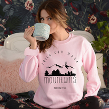 Faith Can Move Mountains Sweatshirt Hipster Faith Over Fear Christian Hoodies Pink Clothing O-Neck Long Sleeve Faith Slogan Tops 2024 - buy cheap