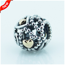 DIY Fits Pandora Bracelets Bead Family Bonds Charms with Golden Heart 100% 925 Sterling Silver Beads Jewelry Free Shipping 2024 - buy cheap