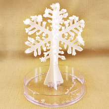 2019 120mm H DIY White Magic Growing Paper Snowflake Tree Magical Grow Snowflakes Flutter Crystal Trees Flakes Kids Science Toys 2024 - buy cheap