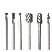 6pcs Kit Wood Tools Accessories Dremel Rotary Tool Mini Drill Bit Set Cutting Tools for Woodworking Knife Wood Carving Tools 2024 - buy cheap