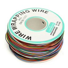 One Roll 8 Wire Colored 30AWG 250M Wire Wrapping Wire, Tinned Copper Solid, PVC insulation Cable Roll Wrapping 2024 - buy cheap