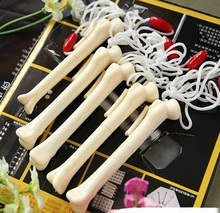 50pcs/pack creative cute bone shape ballpoint pen blue ink color 0.7mm with sling 2024 - buy cheap