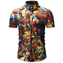 Mens Hawaiian Shirt Male Casual Camisa Masculina Printed Beach Shirts Short Sleeve Brand Clothing Free Shipping Asian Size 3XL 2024 - buy cheap