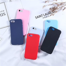 Cute Candy Color Silicone Case For iphone SE 2020 6 6S 7 8 Plus case For iphone 11 12 Pro X XR XS Max Soft Simple Fashion Case 2024 - buy cheap