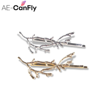 AE-CANFLY 2020 New Fashion Celebrity Metal Tree Branch Hairpins Gold  Hair Clips for Women Hot Bobby Pins 2H3009 2024 - buy cheap