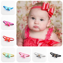 Express free Newborn Luxe Hair Bows Matching Glitter Headband Handmade Hard Bow Headbands For girls Hair Accessories 2024 - buy cheap