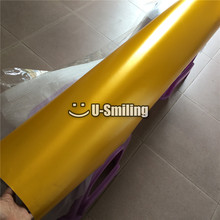 Premium Wrap Matte Satin Bumblebee Yellow Metallic Car Vinyl Wrap Sheet For Car Sticker Bubble Free Car Wrapping Film 2024 - buy cheap