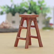 1pcs High Stool Ladder Zakka Ornament Resin Craft Fairy Garden Miniatures Terrarium home decoration accessories Birthday Gift 2024 - buy cheap