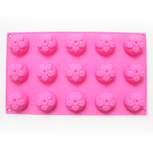 Flower Silicone Soap Mold 15 Cavities Chocolate Candy Molds DIY Cake Baking Tools 2024 - buy cheap