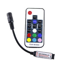 DC5-24V Mini Led RGB Remote Controller 17key RF Wireless Controller with 4pin female DC For 5050 12A RGB Led Strip Tape Lighting 2024 - buy cheap