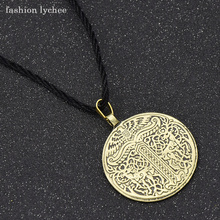 fashion lychee Retro Tree Of Life Women Necklace Eagle Deers Animal Pattern Engraved Pendant Necklace For Men Jewelry 2024 - buy cheap
