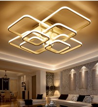 2017 Rectangle Acrylic Aluminum Modern Led ceiling lights for living room bedroom AC90-265V White Ceiling Lamp Fixtures 2024 - buy cheap