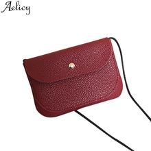 Aelicy 2019 Women Vintage Solid Cover Bow Crossbody Shoulder Bag Ladies Tote Handbag Messenger Bags Leather Girls Phone Bag 2024 - buy cheap