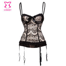 Corset de encaje Floral para mujer, corsé de talla grande, ropa gótica, corsés push-up, corpiño Sexy, Korsett 2024 - compra barato