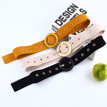 Buckle Suede Belt For Women Velvet Waist Belt PU Leather Fashion Ladies Wild Belts For Dress Clothing Decorations 2024 - buy cheap